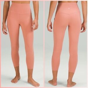 Lululemon‎ Align High-Rise Pant with Pockets 25" Pink Savannah size 12 nwt